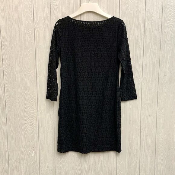 Banana Republic Petite Black Lace Boatneck Dress 4P NWT - Picture 5 of 5